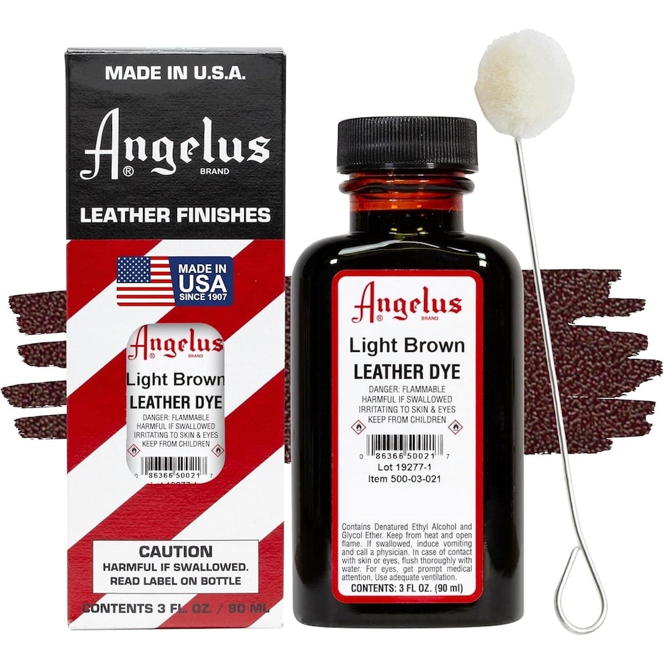 image 1 of Angelus Leather Dye - Permanent Deep Penetrating Colour Change 3oz | Brown | Light Brown