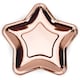 image 1 of Rose Gold Star Shape Foil Paper Plates 18cm - Pack of 6