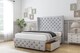 image 4 of Sloomy Luthor Silver Naples Divan Bed Base No Drawers With 54 Inch Wingback Headboard & 12 Inch Matching Footboard | Silver | Silver | Double | 1