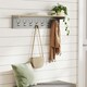 image 4 of VonHaus Ash Hall Grey Wall Mounted  Coat Hooks with Shelf Grey | One Size