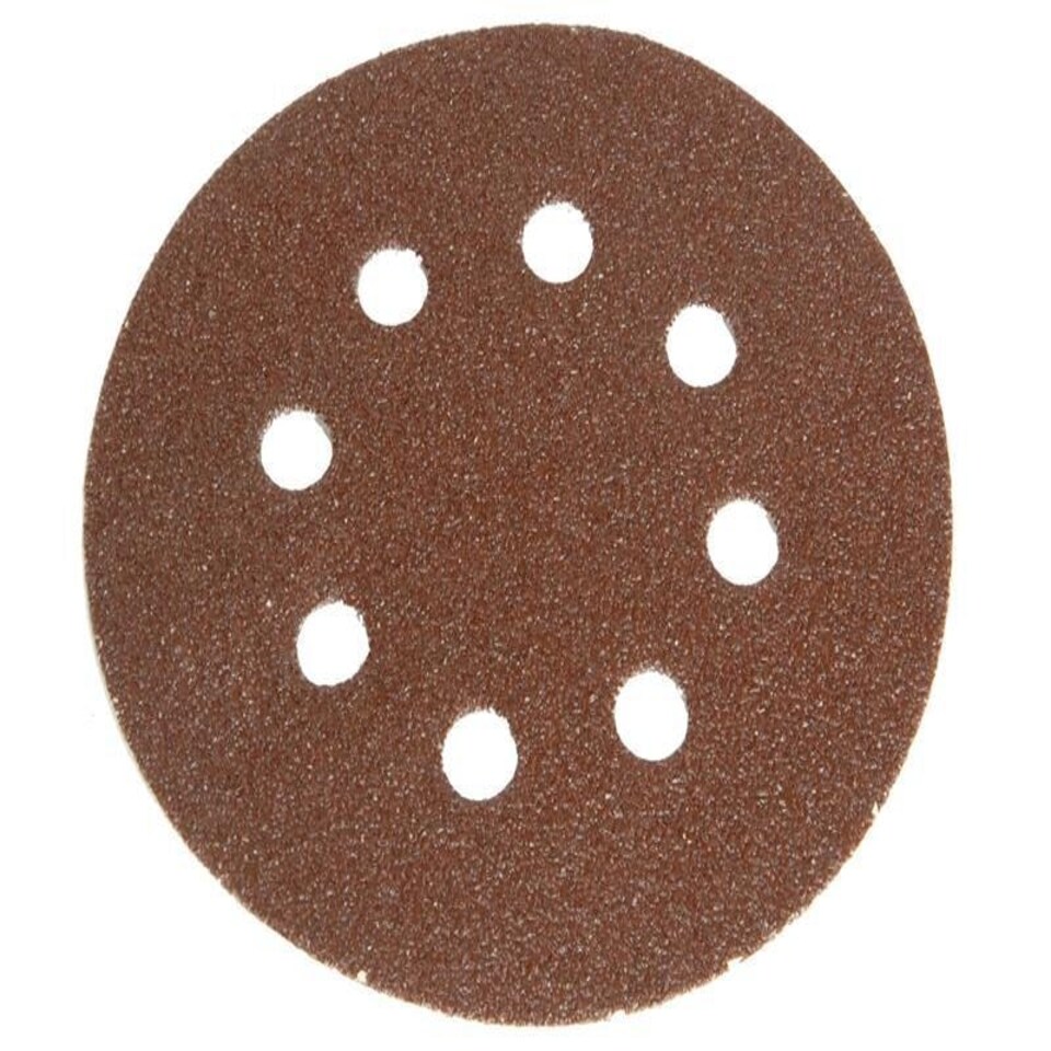 Faithfull Hook & Loop Sanding Disc Did2 Holed 150Mm Medium Fine (Pack Of 5)