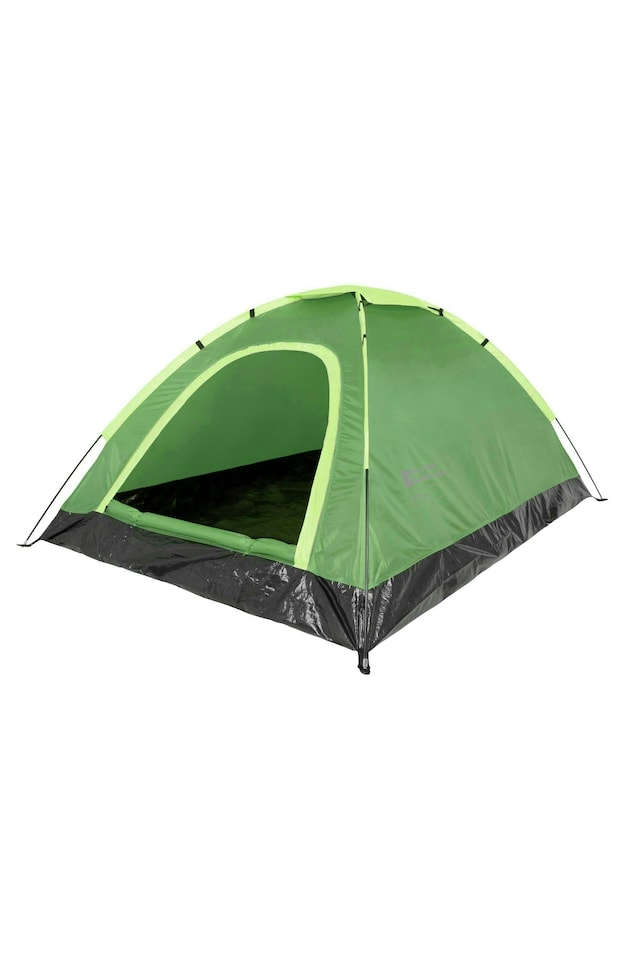 image 1 of Mountain Warehouse Festival 2 Man Tent - Water Resistant Two Person Dome Camping | Green | Bright Green | One Size