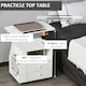 image 3 of HOMCOM End Table Nightstand 360° Adjustable Height and Angle P2 Particle Board
