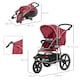 image 7 of HOMCOM Foldable Three-Wheeler Baby Stroller w/ Sun Canopy, Storage - Red