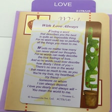 With Love AlwaysTo A Very Special Mum....Wallet Card (Sentimental Keepsake Wallet / Purse Card)