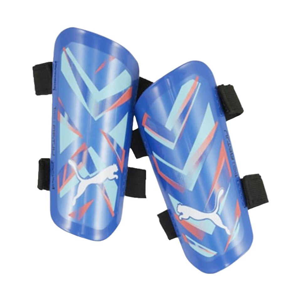 image 1 of Puma Ultra Light Dual Straps Shin Guards - Blue/Peppermint - M