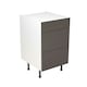 image 1 of 3 Drawer Base Unit 500mm w/ Slab Cabinet Door - Super Gloss Graphite Grey | Super Gloss Graphite