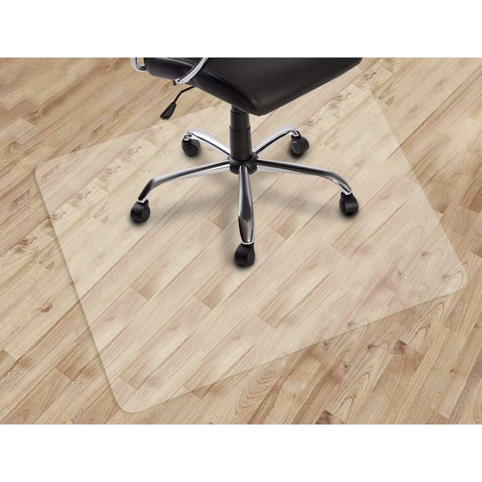 image 1 of 2 x PVC Transparent Floor Protector Durable Low Pile Chair Mats 90cm x 120cm Non- Slip For Hard Floors