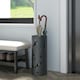 image 2 of HOMCOM Metal Umbrella Stand, Hollowed Umbrella Basket with 4 Hooks and Drip Tray