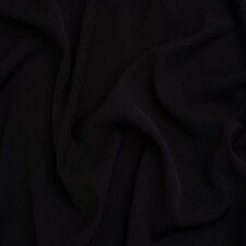 Minerva Core Range Black Prestige Polyester Crepe Fabric for Dressmaking, 150cm / 59" Wide - per metre