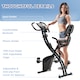 image 8 of HOMCOM 2-In-1 Folding Exercise Bike with 8-Level Magnetic Resistance Black