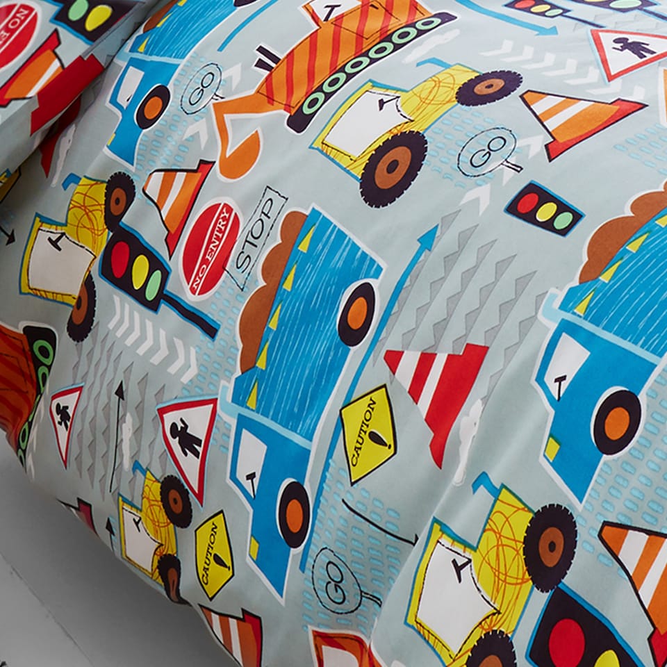 image 1 of Happy Linen Company Big Diggers Duvet Cover Bedding Set