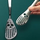 image 3 of Suck UK Stainless Steel Skull Kitchen Utensil Set