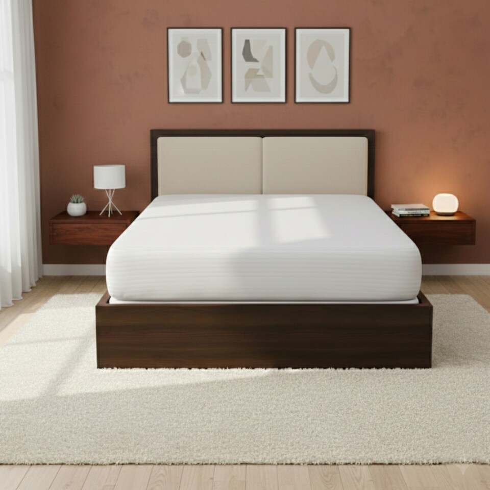 image 1 of Satin Stripe Soft Touch Fitted Sheet 40cm Extra Deep Skirt Bed Linen | White | Super King