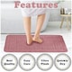 image 3 of VELVETIO Greek Bath Mat & Pedestal Mat Water Absorbent Non Slip Toilet Rugs Pink | Dusty Pink