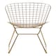 image 5 of Interiors by Premier Gold Metal Grid Frame Wire Chair, Comfortable Seating Garden Wire Chair, Easy Cleaning Wire Frame