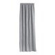 image 2 of Velvet Chenille Thermal Fleece Lined Single Pencil Pleat Taped Top Door Curtain - 137cm x 213cm - Silver