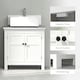 image 5 of HOMCOM 2-Tier Bathroom Sink Cabinet, Freestanding Storage Cabinet, White 