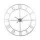 image 1 of Large Foil Skeleton Wall Clock - Metal - L7 x W102 x H102 cm - Silver Grey