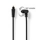 image 2 of Nedis 2m Digital Audio Optical TosLink SPDif Cable, Optical Male to Optical Male, Rotating Angled - Black
