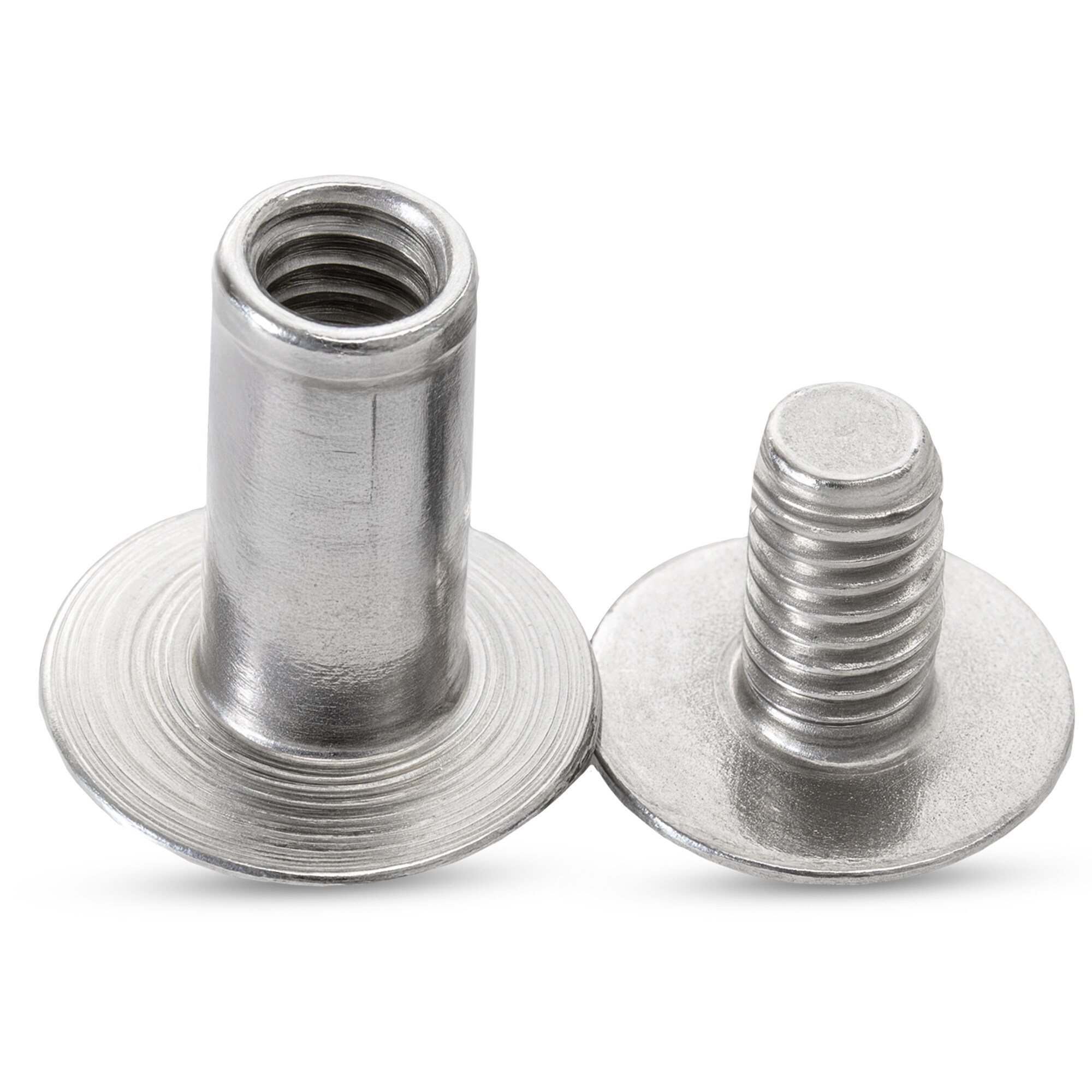 Neel Blue Chicago Screw Rivet Flat Head, Anti-Resistant Durable - 9x20mm, 10pcs in Silver