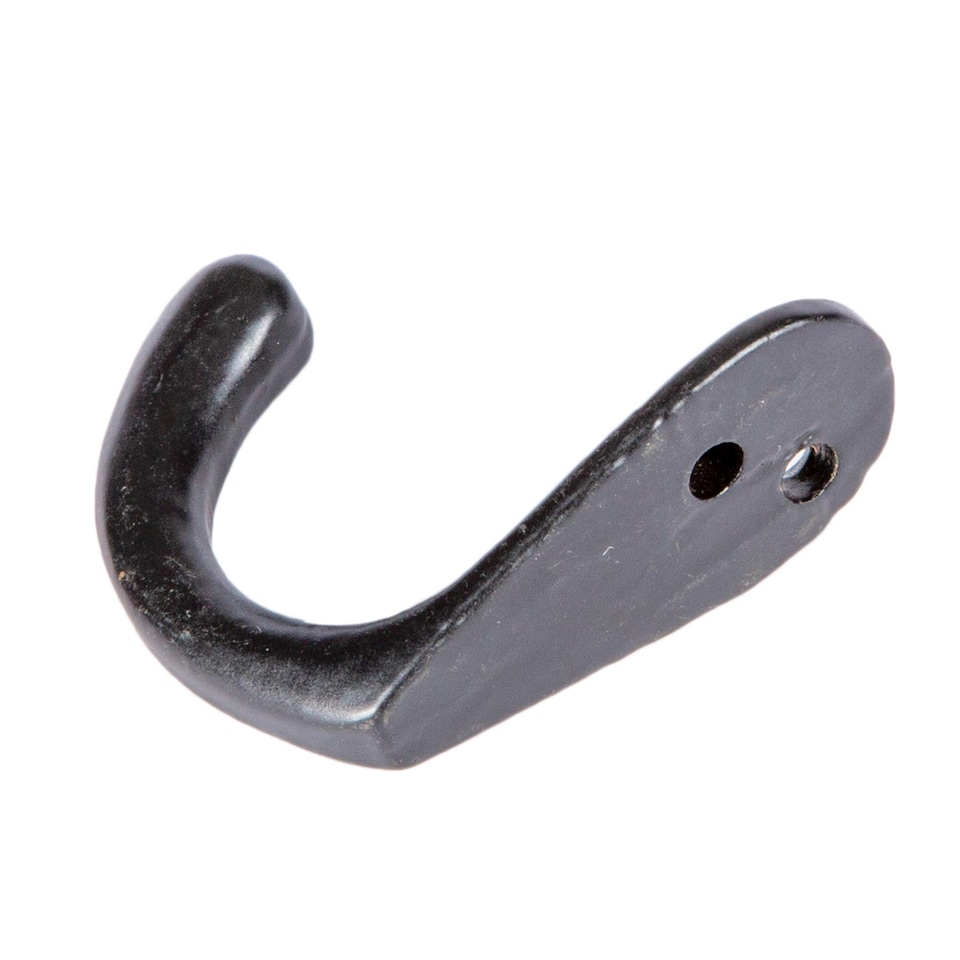 image 1 of Hammer & Tongs Single Robe Hook - W20mm x H45mm - Black