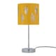 image 1 of Chrome Stick Table Lamp with Ochre Cut Out Shade | Chrome | Yellow | Medium | 1