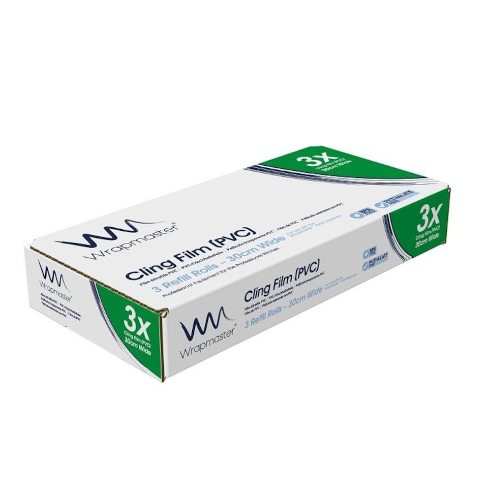 Wrapmaster 1000 Cling Film Refills 30cm X 100m 3pk | Multi | One Colour | 1