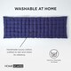 image 6 of Homescapes Garden Bench Cushion Luxury 3 Seater 100% Cotton Indoor Outdoor Seat Pad Navy Blue | 143 x 48 cm