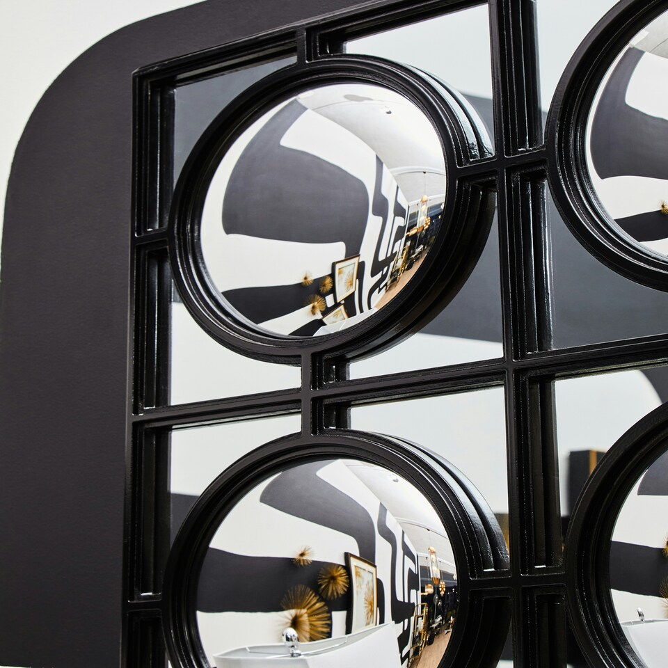 image 1 of Interiors by Premier Black Decorative Wall Mirror Black