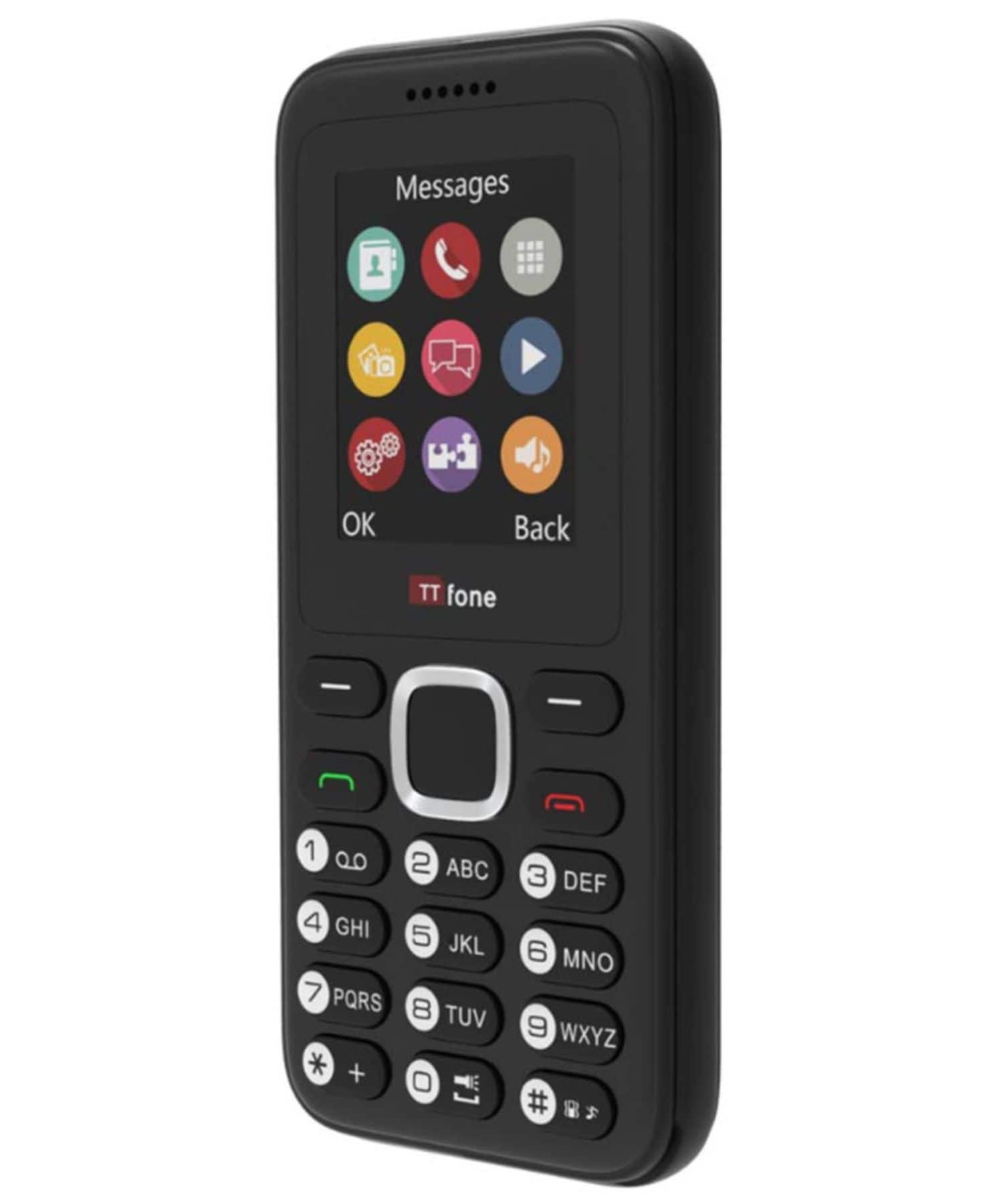 TTfone TT150 Mobile Phone Black - EE Pay as you go