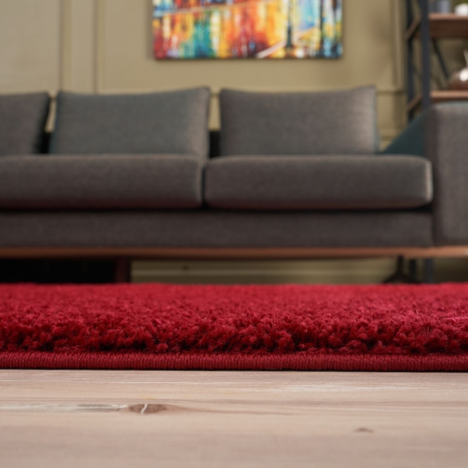 image 1 of The Rugs Myshaggy Collection Plain Soft High Pile Shaggy Floor Rugs and Runners Living Room Bedroom