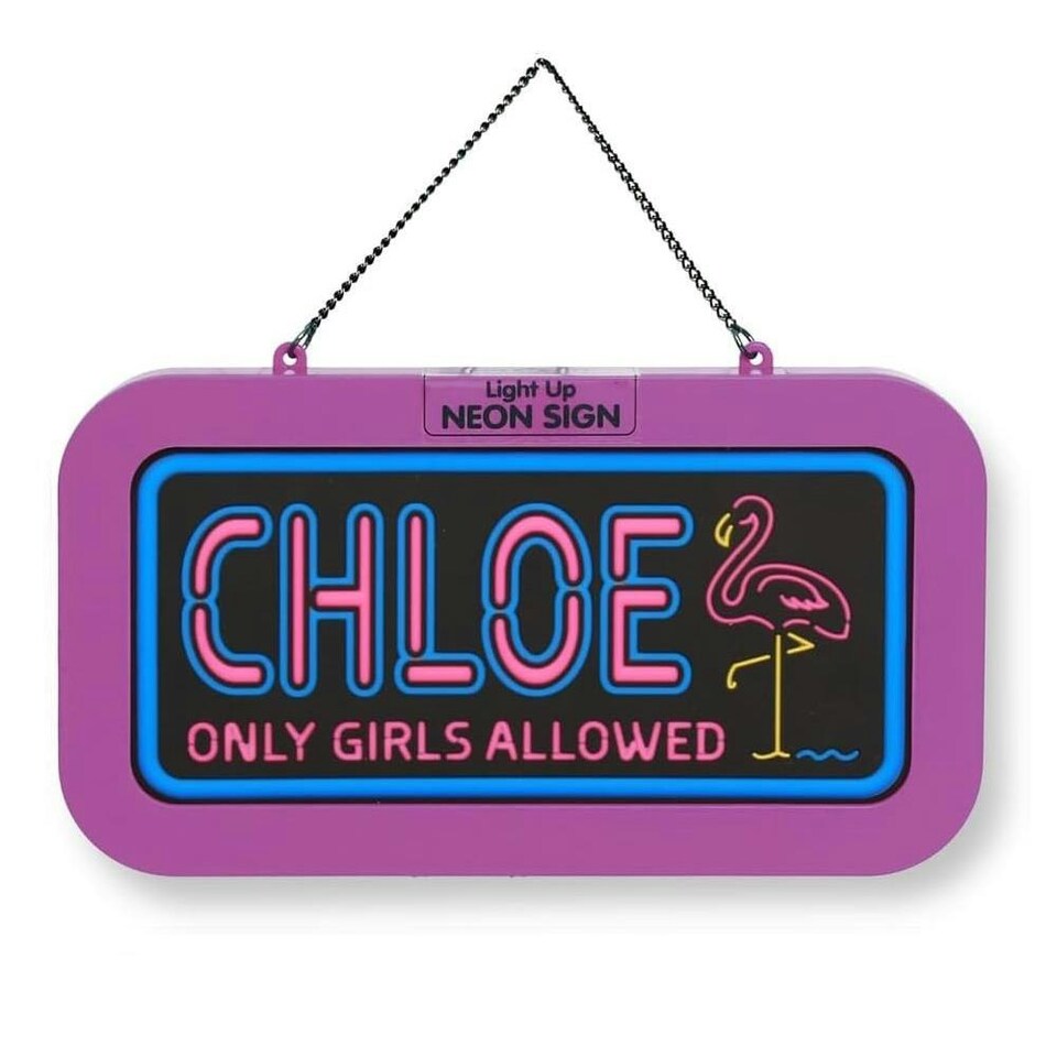 History & Heraldry Light Up Neon Name Sign - Chloe