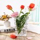 image 2 of Crystal Look Heavy Glass Bouquet Flower Vase Holder Home Table Elegant Decor | Clear | Rio