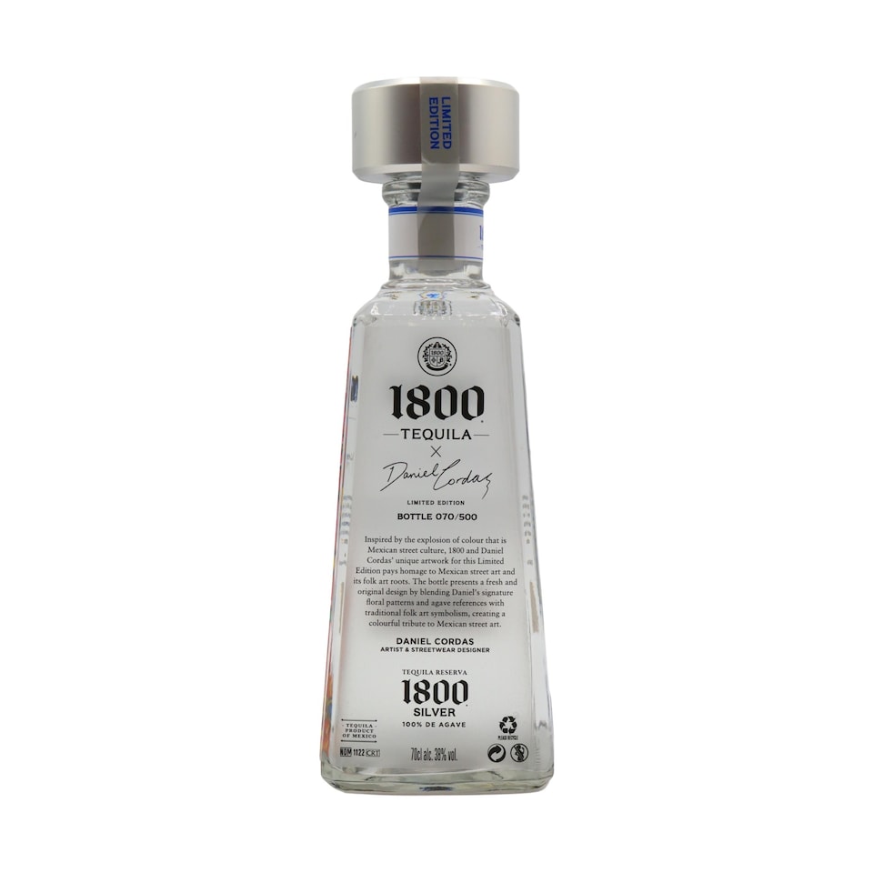 1800 - Daniel Cordas Limited Edition Silver Tequila - Tesco Groceries