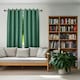 image 4 of Emerald Green Linen Blackout Eyelet Curtain Pair - 46 x 63 Inch Drop | Green | One Size