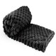image 4 of Leah Collection Deluxe Throw in Black (55" x 71") Black | Black