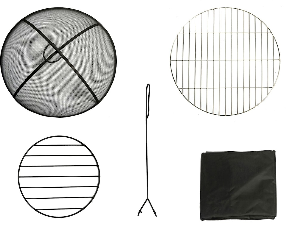 image 1 of Centurion Supports Fireology BOGOTA Bold Garden and Patio Multi-function Heater, Fire Pit, Brazier and Barbecue with Eco-Stone Rock Finish and Cover