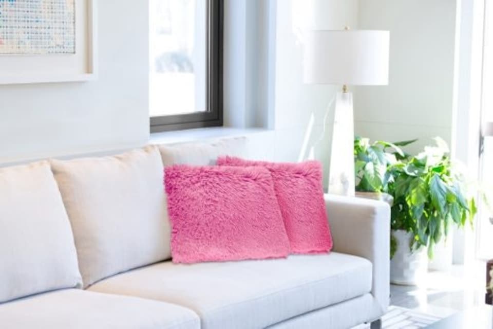 image 1 of Teddy Cushion Cover 43cm x 43cm Pink | Pink | Pink