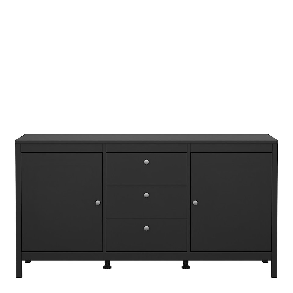 image 1 of Madrid Sideboard 2 Doors 3 Drawers in Matt Black
