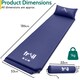 image 7 of 2.5cm Single Camping Mat Self Inflating Inflatable Camp Roll Mattress With Bag Trail | Blue | Single | 1