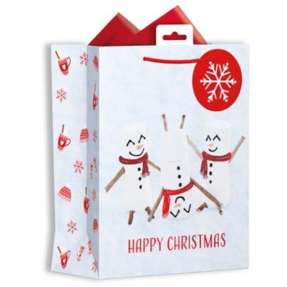 image 1 of Photographic Marshmallow Design Medium Christmas Gift Bag