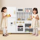 image 4 of COSTWAY Play Kitchen Toy Set Kids Kitchen Playset Chef Pretend Play Toy-Golden