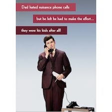 Dad Hated Nuisance Phone Calls Greetings Card