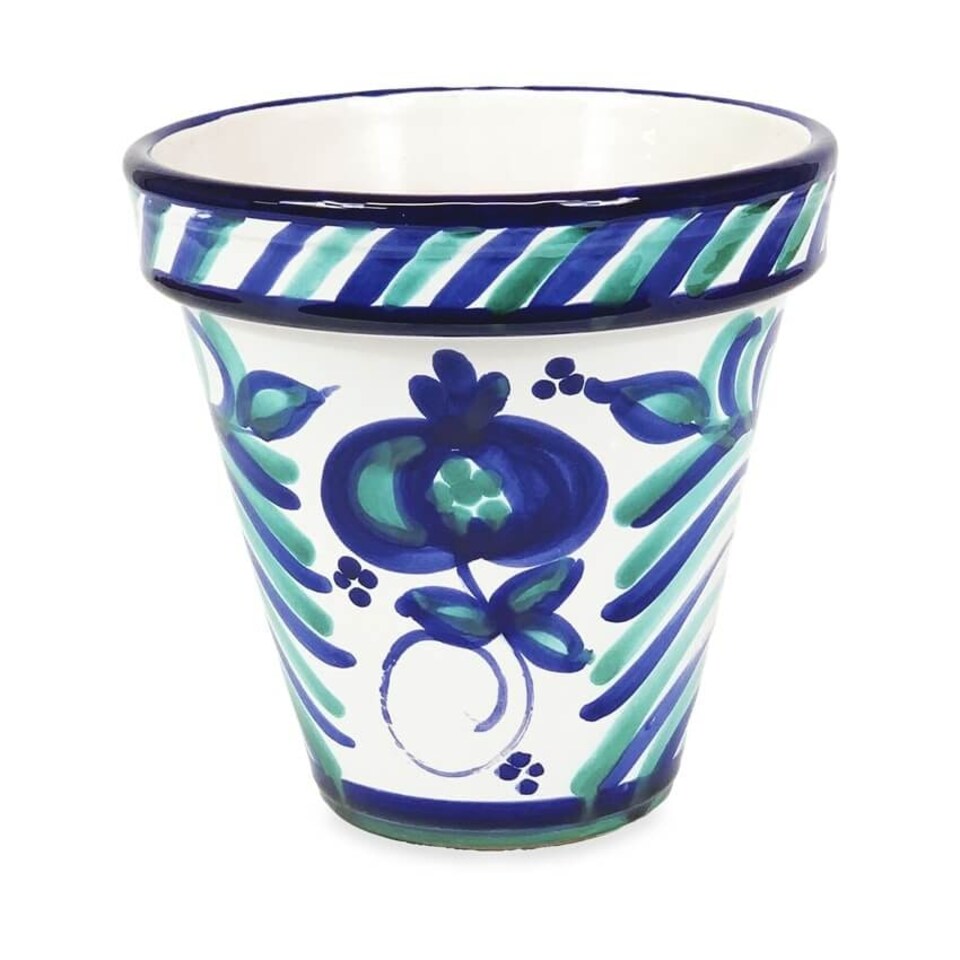 image 1 of Verano Spanish Ceramics Granada Set of 3 Plant Pots - 16-29cm White | White