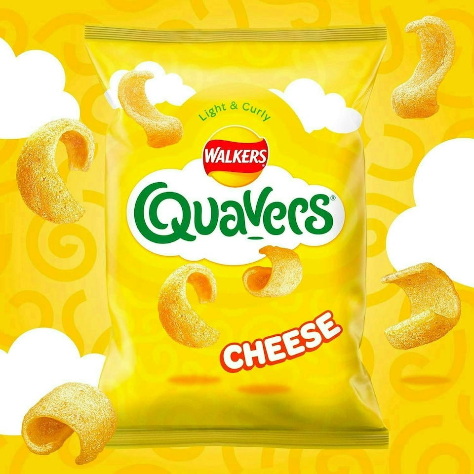 image 1 of Walkers Quavers Cheese Snacks Crisps 20g (Pack of 32)