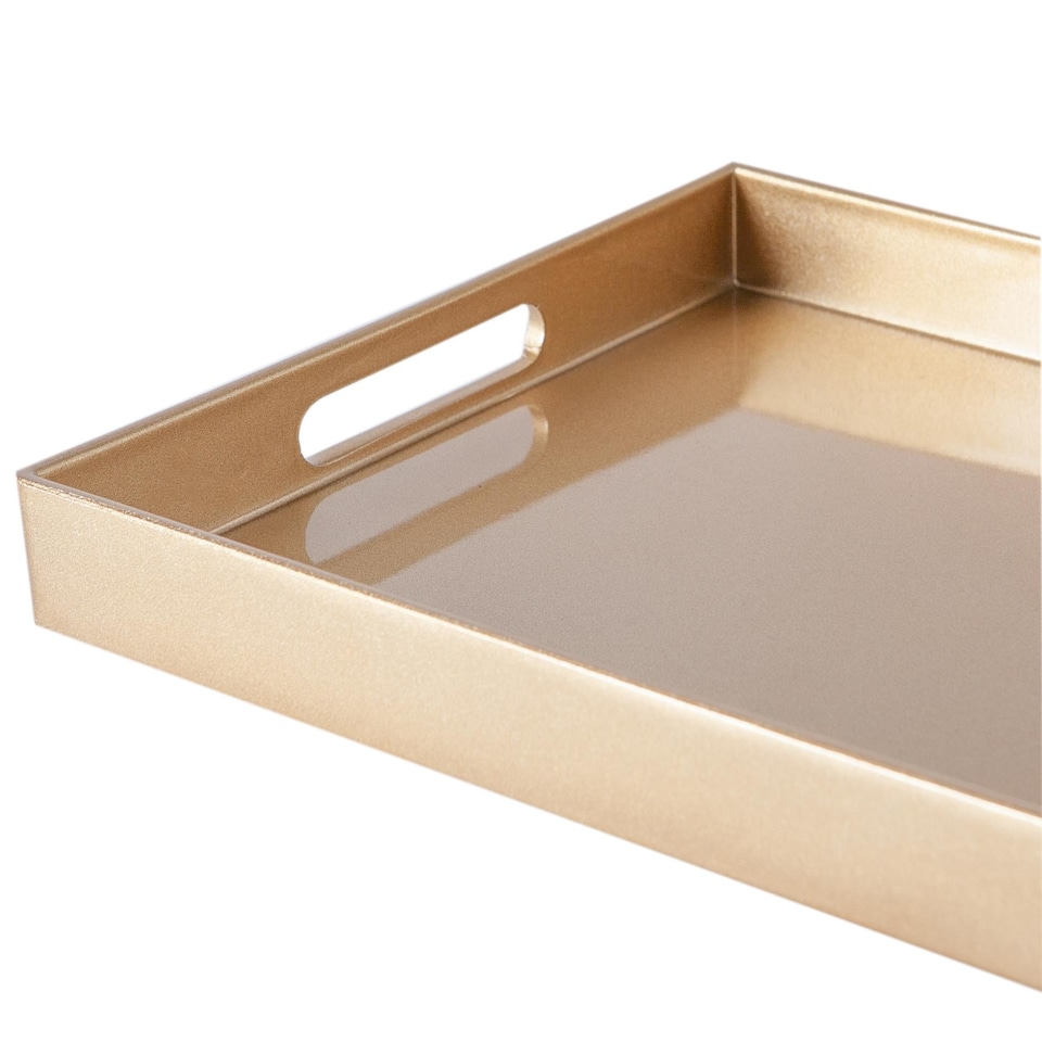 image 1 of Argon Tableware 6x Serving Trays - 34.5 x 25cm - Rectangular Tray Metallic Decorative Breakfast Tray Melamine Food Tray | Gold | Gold | One Size | 6