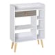 image 1 of HOMCOM Multi-Shelf Bookcase Freestanding Storage Drawer Shelves