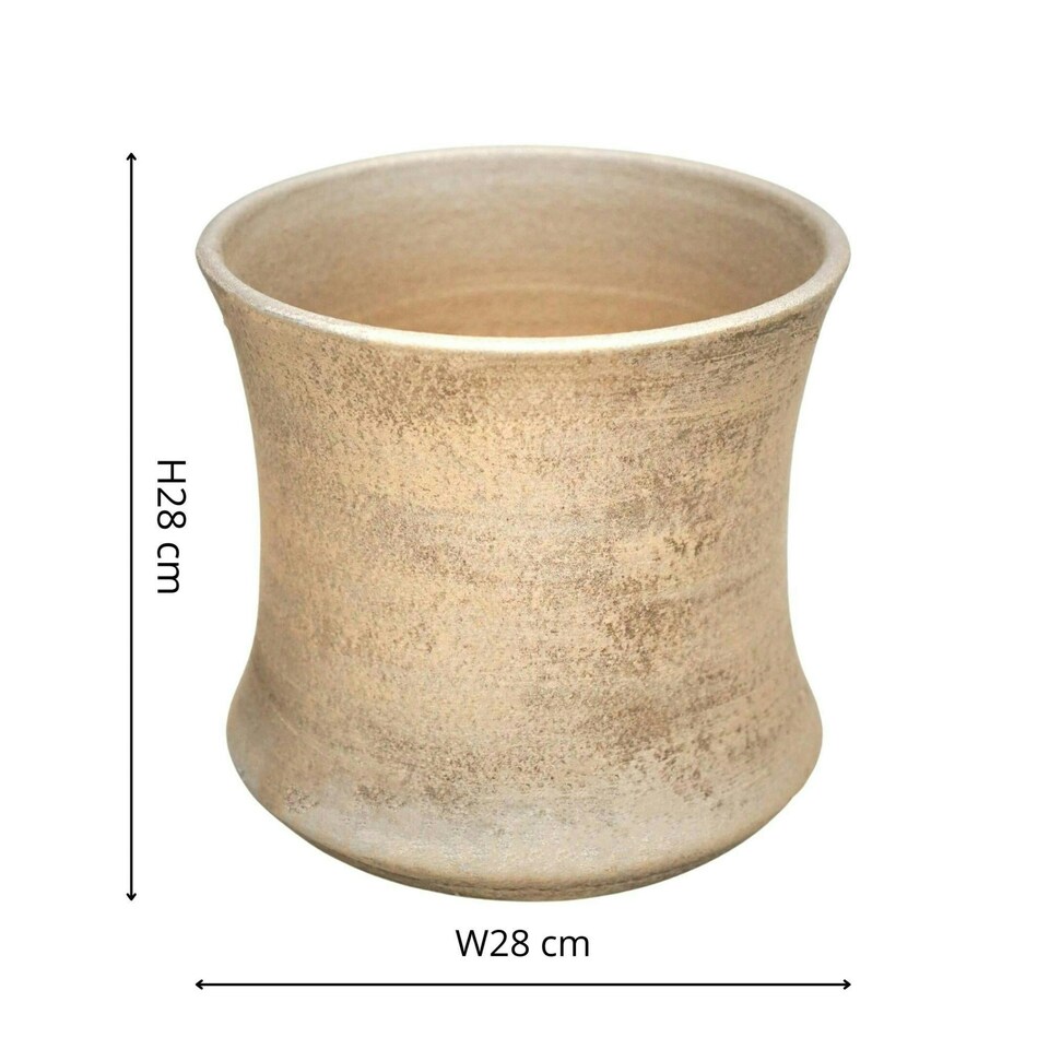image 1 of Luxe Planter White Gold Gold