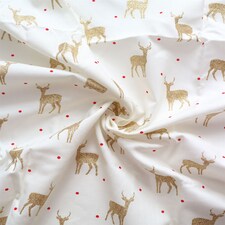 Cream Glitter 100% Cotton Fabric for Bag Making, Dressmaking, Quilting, 135cm / 53" Wide - per metre